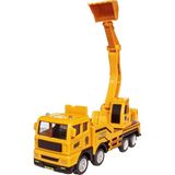 Berat Toys Berattoys 17 cm Oyuncak Kamyon Kırılmaz Oyuncak Vinç Çekici Oyuncak Iş Araçları Sürtmeli Iş Makinası - Sarışın