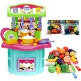 Berat Toys Berattoys 28 Parça Kesilebilen Meyve 16 Parça Mutfak Seti Evcilik Oyunu Kesme Oyuncak Meyve Sebze