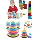 Berat Toys Berattoys Eğitici Oyuncak Sevimli Hayvanlar +Sallanan Halkalar+Sevimli Kule Eğitici Zeka Geliştirici