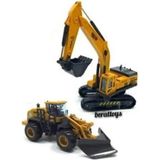Berat Toys Berattoys Ikili Inşaat Set Iş Makinaları Ikili Iş Araçları Ekskavatör Dozer ve Kepçe Exkavatör ve Kar Küreme