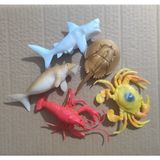 Berat Toys Marine World Hayvan Seti 5 Pcs Balık Yengeç Ahtapot Deniz Hayvanları 13 cm Figür Oyuncaklar