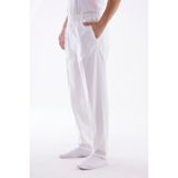 Beratnur Erkek Rahat Kesim Beli Lastikli Keten Hac ve Umre Şalvar Pantolon Beyaz - 4XL