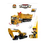 berattoys 2li set iş makinaları oyuncak kamyon kepçe 30 cm kırılmaz iş araçları inşaat set ekskavatör