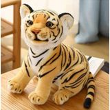 Berattoys 30 cm Peluş Kaplan Figür Oyuncak Uyku Arkadaşı Oyun Arkadaşı Hediyelik Peluş Kaplan - Kahverengi