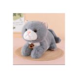 berattoys 35cm yatan kedi sesli peluş kedi miyavlayan kedi uyku arkadaşı hediyelik peluş oyuncak kedi