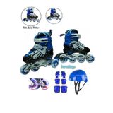 berattoys Işıklı Çocuk Pateni Ve Kask Dizlik Seti Silikon Teker Metal Gövde Ayarlanir Numaralı 34/37