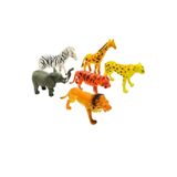 berattoys Oyuncak Hayvan Seti 10 Cm Vahşi Hayvanlar Aslan Kaplan Zürafa Fil 6 Parça Oyuncak Hayvan