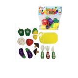 Berattoys Oyuncak Meyve Sebze 14 Parça Kesilebilen Meyve Sebze Evcilik Oyuncakları Kesilen Meyveler