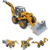 BERATTOYS32 cm Oyuncak Buldozer Kepçe Metal Kepçeli Iş Makinaları Iş Araçları Kırılmaz Ekskavatör