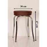 Berawond 8 Li Kahverengi Mutfak Taburesi Profil Tabure Metal Tabure Kalın Tabure Istiflenebilir - Gri - Gümüş