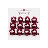BERAYE Bordo Ledli Kına El Mumu, Sünnet, Led Işıklı, Tealight Mum Pilli 12 Adet, Düğün, Nedime, Bride,