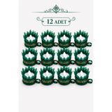 BERAYE Led Mum Zümrüt Yeşili Ledli Kına El Mumu, Sünnet, Led Işıklı, Tealight Mum Pilli 12 Adet, Düğün, Nedime, Bride,