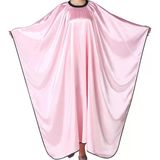 Berber Pelerini, Profesyonel Kuaför Pelerini, Ayarlanabilir Metal Klipsli Şampuan Saç Kesme Pelerini Berberler Stilistler Için - 140 X 160 Cm (Pembe)