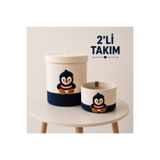 Berçak Home Çocuk Odası Düzenleyici Sepet , 2’Li Takım Yeni Doğan Bebek Takımı (24x24cm)