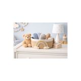 Berçak Home Gökkuşağı Desenli Çocuk Odası Sepeti Oyuncak Düzenleyici Bebek Odası Dekoratif Organizer