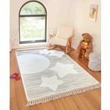 Bercario Kids 9273 Ay Yıldızlı Dokuma Çocuk Odası Halısı Yumuşak Bebek Odası Halısı
