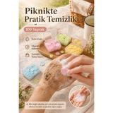 Berdina Home 100 Yaprak Parfümlü Mini Kağıt Sabun Suda Eriyen Piknik Kamp Seyahat Sabunu