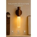 Berdina Home Manyetik USB Şarjlı Ahşap LED Gece Lambası – Hareket Sensörlü Kablosuz Aydınlatma Lüks Aplik