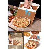 Berdina Home Pratik Sürgülü Pizza Lahmacun ve Hamur Alma Küreği Büyük Boy Ahşap Fırın Pizza Küreği Hamur Spatula