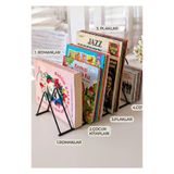 bereka Kitap Rafı-Metal Kitap Desteği - Kitaplık- Ev Ve Ofis Dekoratif Aksesuar