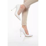 Bereket Kundura 3472 Model Beyaz 11CM Topuklu Stiletto Ayakkabı