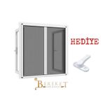 BereketHırdavat Duble Plise Pileli- Akordiyon Katlanır Sineklik Kapı Pencere