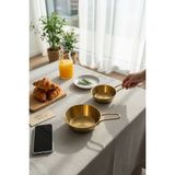 Bereketli Store 2'li Kulplu Gold Sunumluk Tava Görünümlü Meze Zeytin Tabağı - Altın