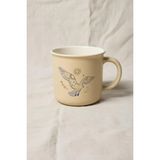 Bereketli Store Emsan Desenli Renkli Porselen Kupa 380 ml | Modern Tasarımlı Kahve ve Çay Kupası - Bird