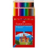 Bereketli Store Faber-Castell 36'lı Kuru Boya Kalemi | Canlı Renkler Profesyonel Boyama Seti - Çok Renkli