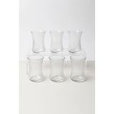 Bereketli Store Lav 6'lı Duru Optikli 150 cc Cam Çay Bardağı | Çizgi Detaylı Tasarım - Şeffaf - 150 ml