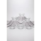 Bereketli Store Paşabahçe Frezya 6'lı Cam Bowl Kase | Çerezlik, Tatlı ve Sunum Kasesi - 125 ml
