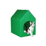 Bereks Plastik Kedi Evi Kedi Kulübesi Kedi Yuvası ( Yeşil )