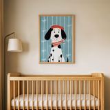Bereli Sevimli Dalmaçyalı Çocuk Odası Duvar Posteri Çerçeveli Tablo Duvar Dekorasyonu - 30 x 40 - Ahşap Çerçeveli