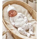 Beren %100 Pamuk 5’li Yenidoğan Hastane Çıkışı - "ı Love My Family" Yazılı Takım - 0 - 3 Ay - 00-Beyaz