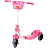 Beren Barbie Figürlü Kız Çocuk Scooter 5 - 7 Yaş İçin Şeffaf Silikon Tekerlekli Frenli - Pembe