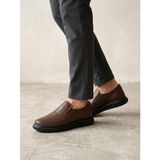 BEREN Erkek Hakiki Deri Kahverengi Bağcıksız Slip-on Casual Günlük Ayakkabı Ortopedik Taban Loafer 601