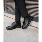 BEREN Erkek Hakiki Deri Siyah Klasik Casual Ayakkabı Ortopedik Taban Comfort Derby 41 107-A
