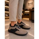 Beren Erkek Hakiki Deri & Süet Detaylı Smart Casual Günlük Ayakkabı - 001-Bej