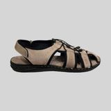 Beren Footwear 03 Erkek Hakiki Deri Önü Kapalı Sandalet Kum - Çok Renkli