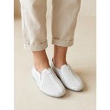 BEREN Hakiki Deri Beyaz Kadın Babet Ortopedik Taban Lazer Delikli Slip-On Comfort Ayakkabı 39 702-2