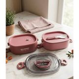 Beren Home Okul Beslenme Kabı 304 Çelik Saklama Kabı Termos - Pembe