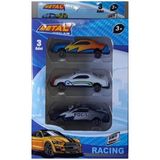 Beren Metal Oyuncak 3 Lü Demir Araba Set 7 cm Araç - Çok Renkli