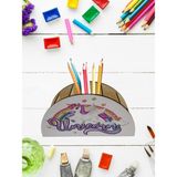Berenden Ahşap Çocuklar Için Masa Üstü Kalemlik & Organize - Unicorn1