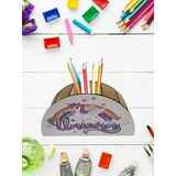 Berenden Deep Creations Ahşap Çocuklar Için Masa Üstü Kalemlik & Organizer UNİCORN1