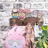 Berenden Deep Creations Çocuk Odası Duvar Askılığı 4 Askılı Montessori Doğal Ahşap Uv Baskılı SweetHome