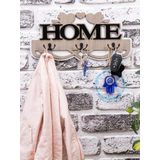 Berenden Deep Creative Duvar Askılığı 4 Askılı Doğal Ahşap Uv Baskılı Ahşap Siyah Home