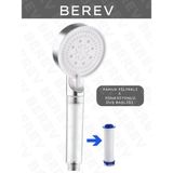 Berev Filtreli 5 Fonksiyonlu Krom Yüksek Basınçlı Ayarlanabilir Duş Başlığı