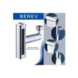 Berev Krom Tasarruflu 4 Mod Şelale Ayarlanabilir Musluk Başlığı Mutfak Eviye Bataryası Lavabo Bataryası