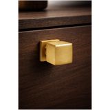 BERFİNO 5'li paket 777/20/13 Altın Kare Düğme Kulpu | 20 mm Mobilya Düğmesi | Modern Dolap & Çekmece Kulpu