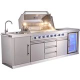 Berfmann 6+2 Barbekü ve Buzdolaplı Outdoor Mutfak BRGG-275S - 100